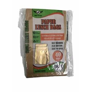 Lunch Paper Bags Pack Of 40 Brown Color
